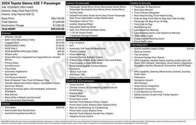 2024 Toyota Sienna XSE 7 Passenger