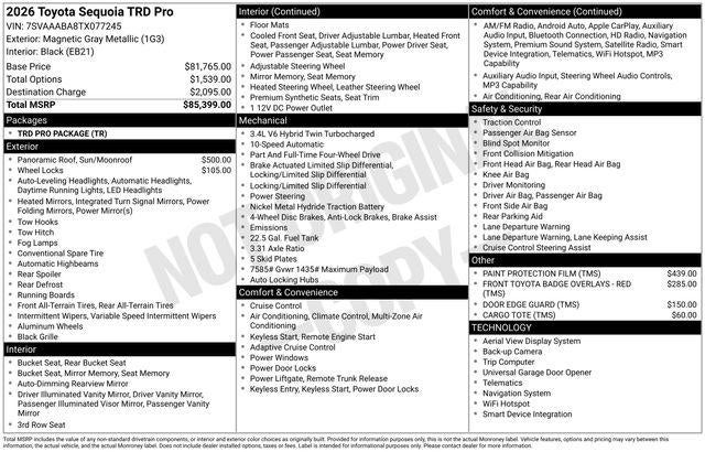 2026 Toyota Sequoia TRD Pro