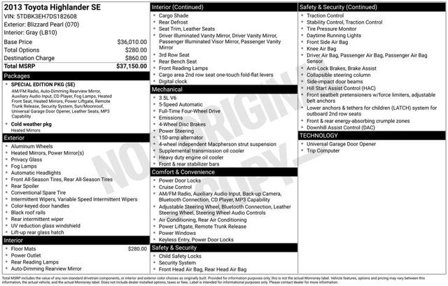 2013 Toyota Highlander Plus