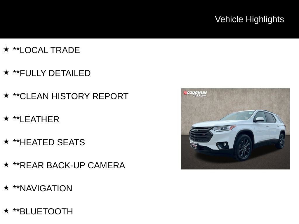 2019 Chevrolet Traverse RS 2LT