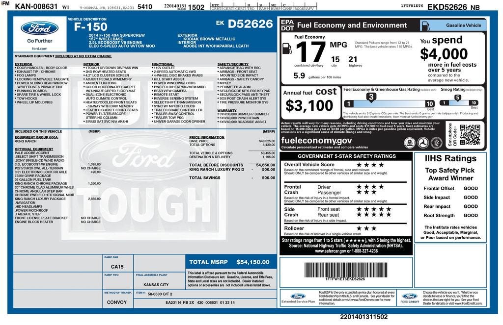 2014 Ford F-150 XL