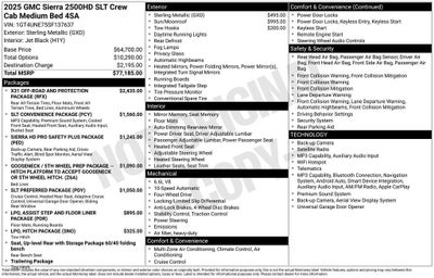 2025 GMC Sierra 2500 HD SLT