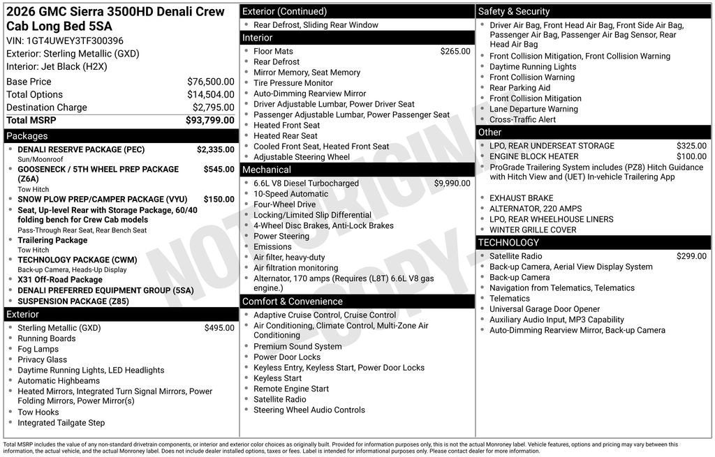 2026 GMC Sierra 3500 HD Denali DRW