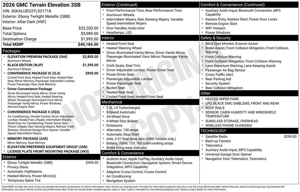 2026 GMC Terrain Elevation