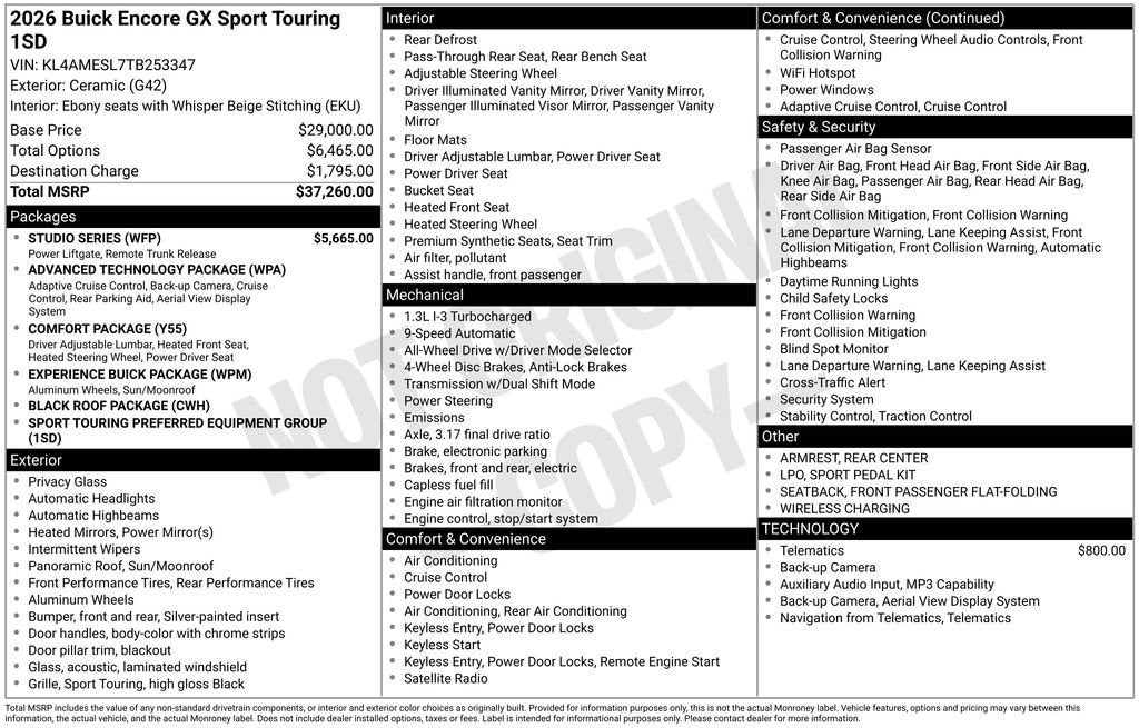 2026 Buick Encore GX Sport Touring
