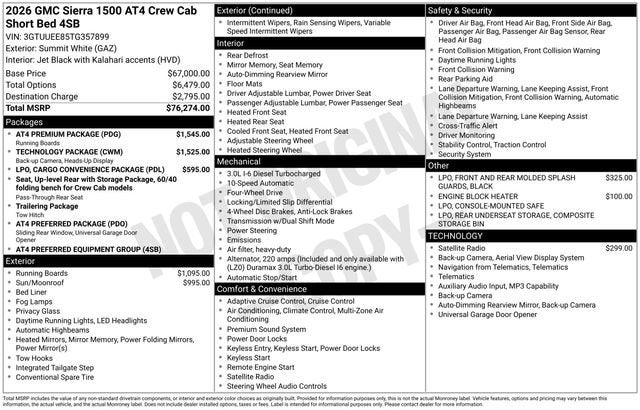 2026 GMC Sierra 1500 AT4