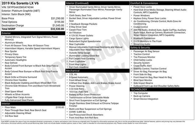 2019 Kia Sorento LX V6