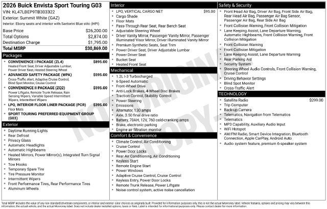 2026 Buick Envista Sport Touring