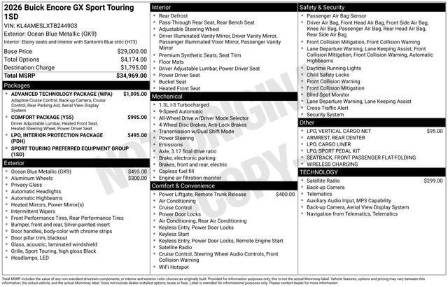 2026 Buick Encore GX Sport Touring