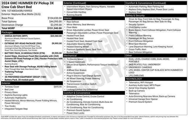 2024 GMC HUMMER EV Pickup 3X OMEGA LIMITED EDITION