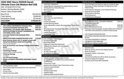 2026 GMC Sierra 2500 HD Denali Ultimate
