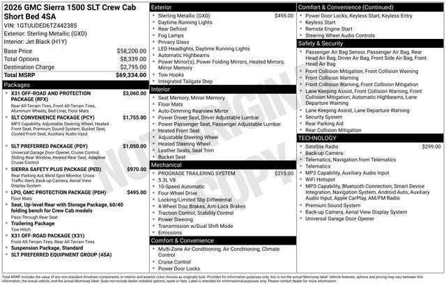 2026 GMC Sierra 1500 SLT