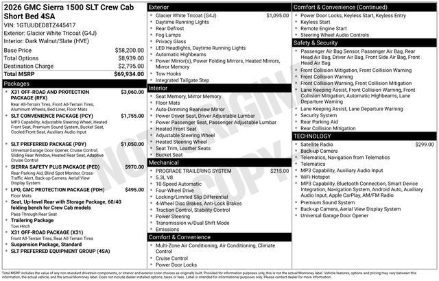 2026 GMC Sierra 1500 SLT