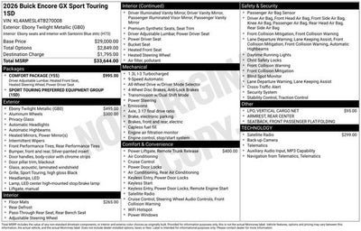 2026 Buick Encore GX Sport Touring
