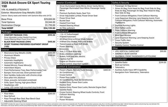 2026 Buick Encore GX Sport Touring