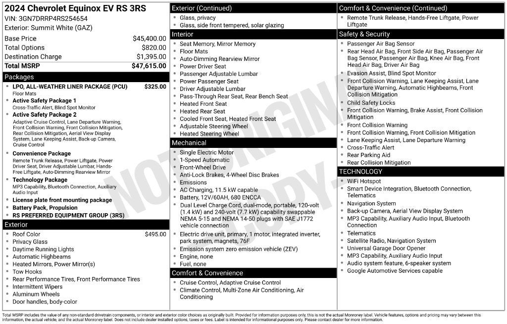2024 Chevrolet Equinox EV 3RS