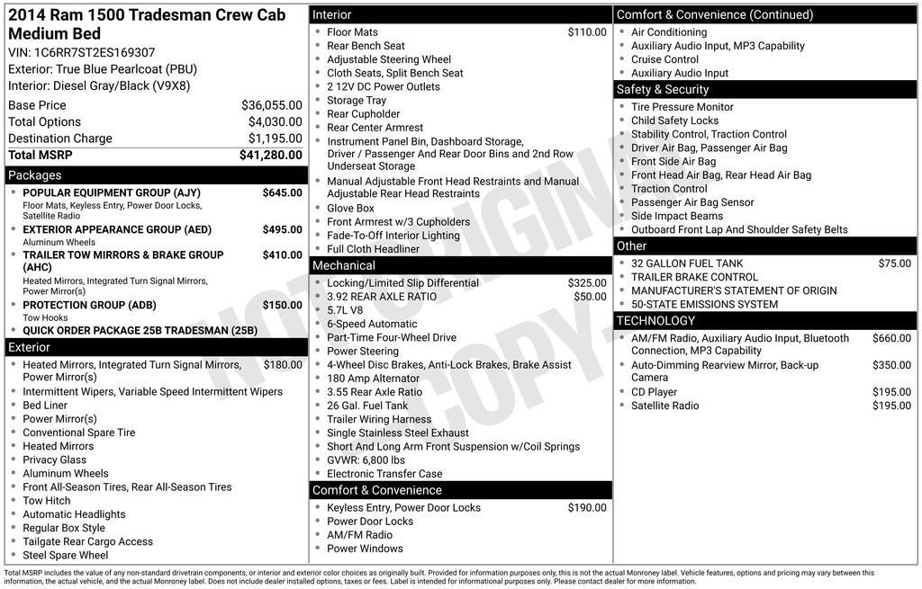 2014 RAM 1500 Tradesman