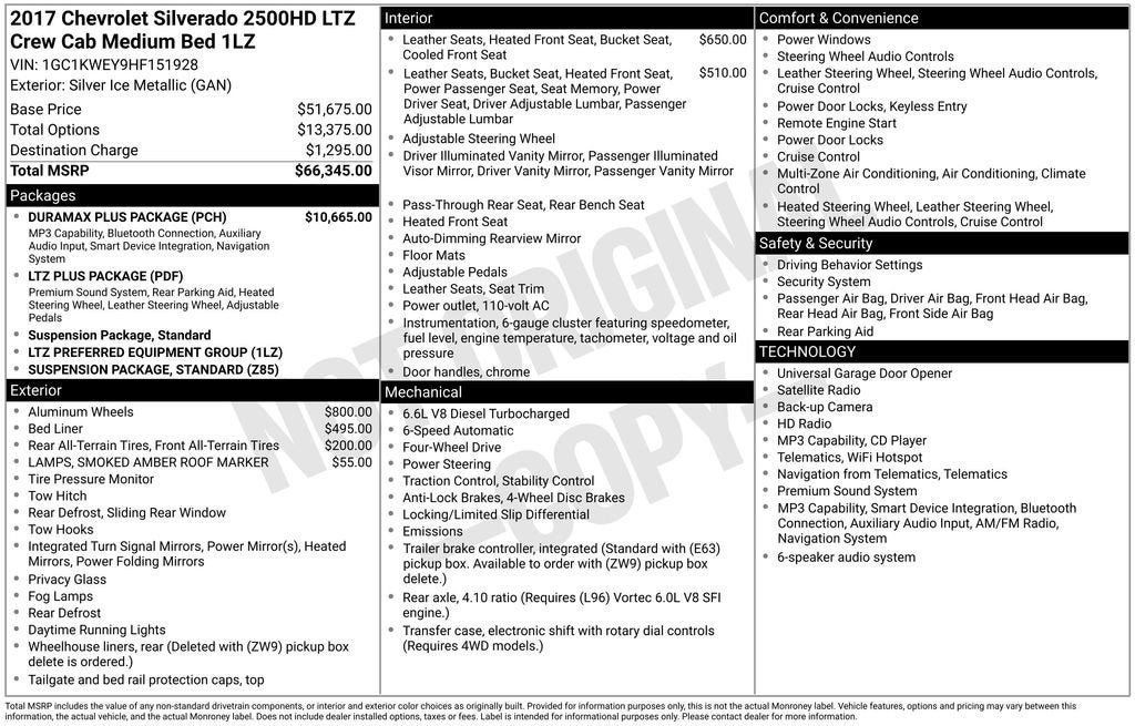 2017 Chevrolet Silverado 2500 HD LTZ
