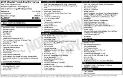 2014 Chrysler Town & Country Touring